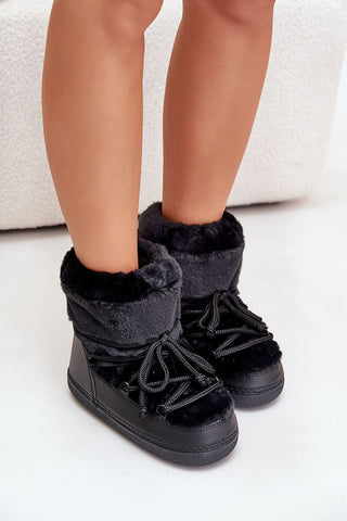 Step In Style Fuzzy Laced Snow Boots