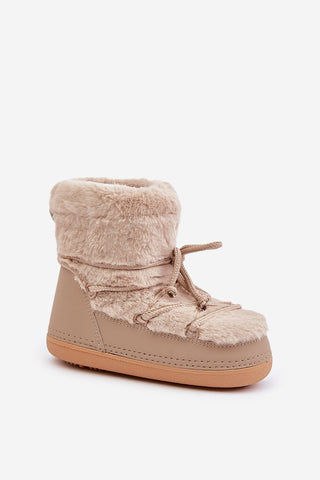 Step In Style Fuzzy Laced Snow Boots