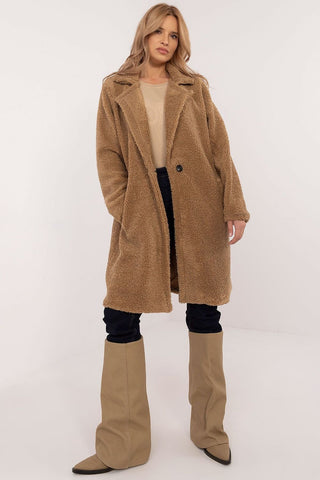 Italy Moda Shearling Teddy Winter Coat