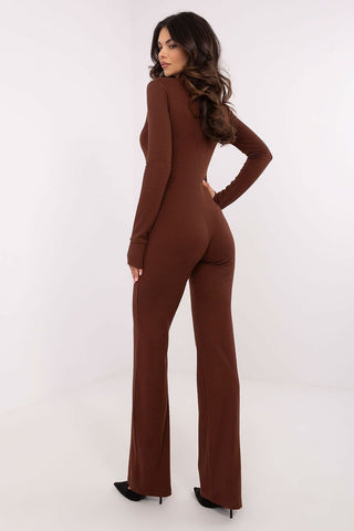 Lakerta Half Zip Ribbed Long Sleeve Jumpsuit