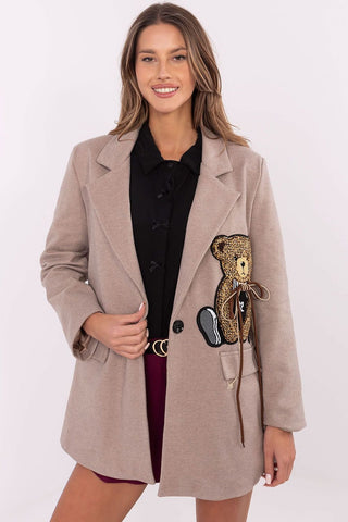 Italy Moda Teddy Bear Blazer Jacket