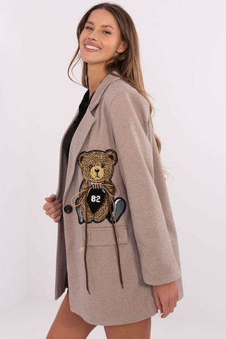 Italy Moda Teddy Bear Blazer Jacket