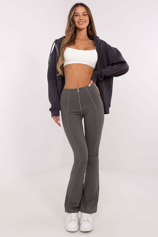 NM Front Zipper Flared Leggings