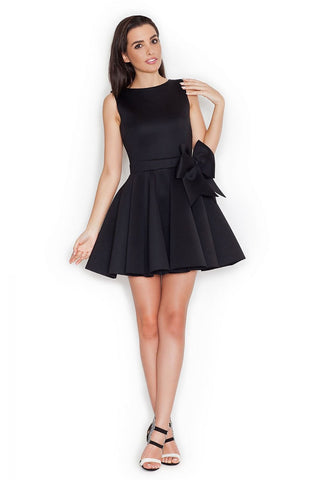 Katrus Peplum Bow Detail Mini Dress - Hot Girl Apparel