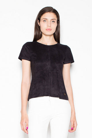 Venaton Suede Short Sleeve Top - Hot Girl Apparel