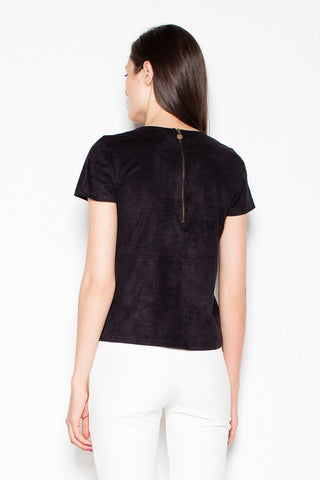 Venaton Suede Short Sleeve Top - Hot Girl Apparel