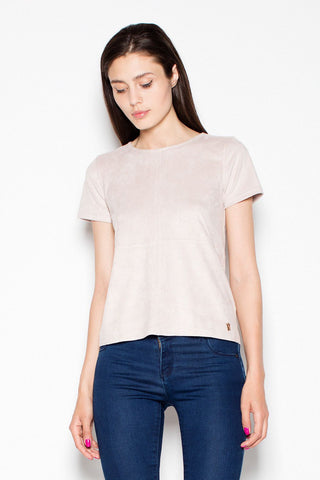 Venaton Suede Short Sleeve Top - Hot Girl Apparel