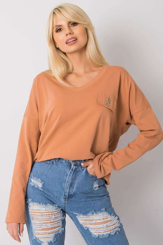 Fancy Teddy Bear Pocket Cotton Long Sleeve Top - Hot Girl Apparel