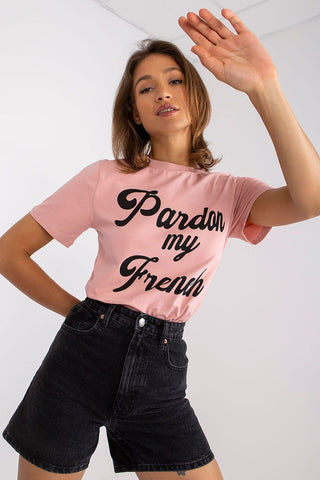 Pardon My French Cotton Crewneck Women’s Tee - Hot Girl Apparel