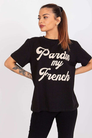 Pardon My French Cotton Crewneck Women’s Tee - Hot Girl Apparel