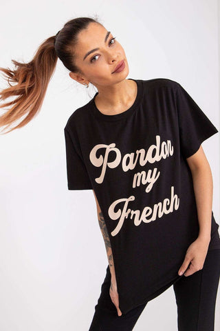 Pardon My French Cotton Crewneck Women’s Tee - Hot Girl Apparel