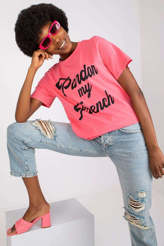 Pardon My French Cotton Crewneck Women’s Tee - Hot Girl Apparel