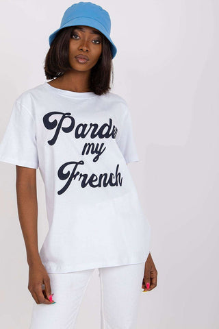 Pardon My French Cotton Crewneck Women’s Tee - Hot Girl Apparel