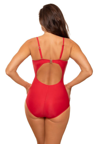 Marko Tessuti Italian Bow Accent One Piece Swimsuit