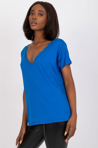 BFG Lace Trim V-Neck Tee - Hot Girl Apparel