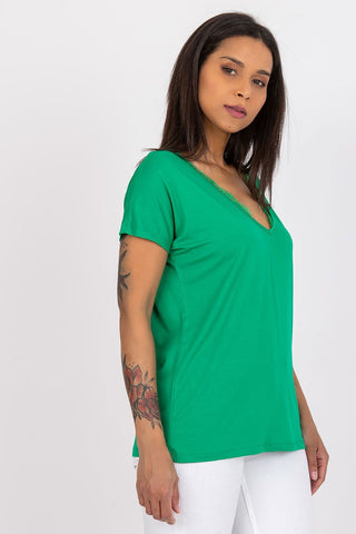 BFG Lace Trim V-Neck Tee - Hot Girl Apparel