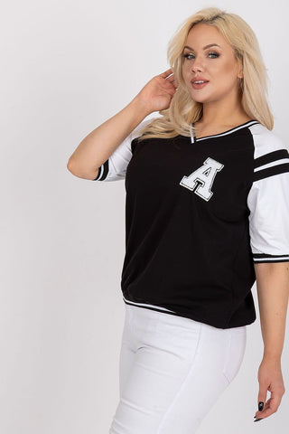 Relevance Fuzzy Letter Jersey Top - Hot Girl Apparel