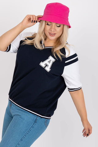 Relevance Fuzzy Letter Jersey Top - Hot Girl Apparel