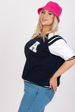 Relevance Fuzzy Letter Jersey Top - Hot Girl Apparel