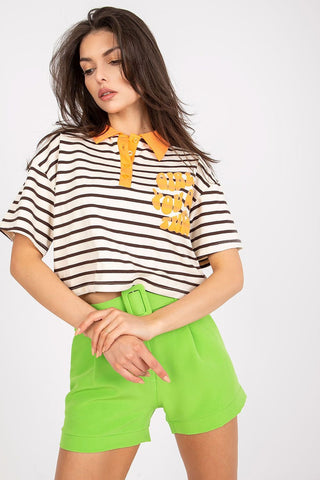 Girl You Got This Striped Cropped Henley Women’s Tee - Hot Girl Apparel