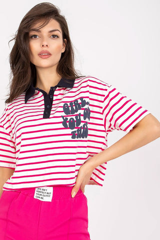 Girl You Got This Striped Cropped Henley Women’s Tee - Hot Girl Apparel