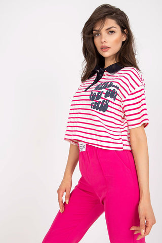 Girl You Got This Striped Cropped Henley Women’s Tee - Hot Girl Apparel