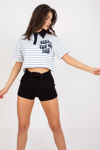 Girl You Got This Striped Cropped Henley Women’s Tee - Hot Girl Apparel