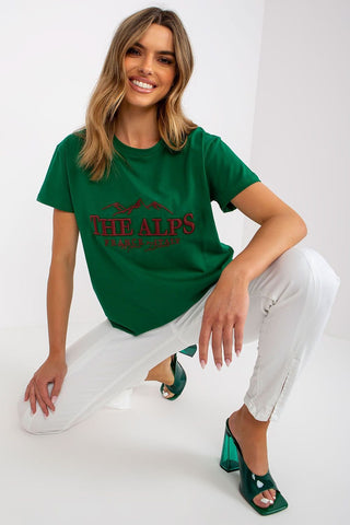 The Alps Cotton Embroidered Women’s Tee - Hot Girl Apparel