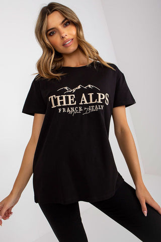 The Alps Cotton Embroidered Women’s Tee - Hot Girl Apparel