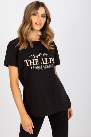 The Alps Cotton Embroidered Women’s Tee - Hot Girl Apparel