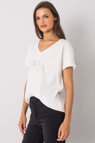 Palm Beach V-Neck Cotton Women’s Tee - Hot Girl Apparel