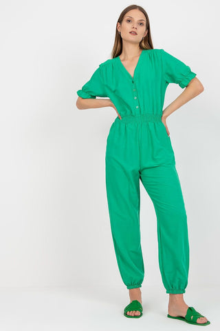 Rue Paris Cotton Jogger Jumpsuit