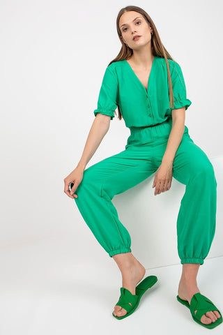 Rue Paris Cotton Jogger Jumpsuit