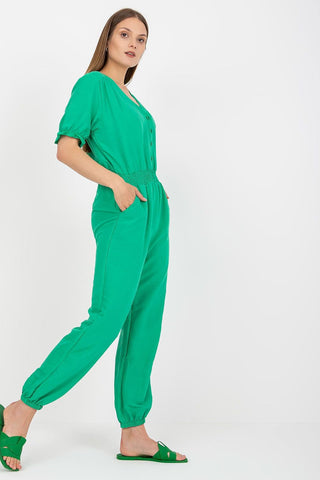 Rue Paris Cotton Jogger Jumpsuit