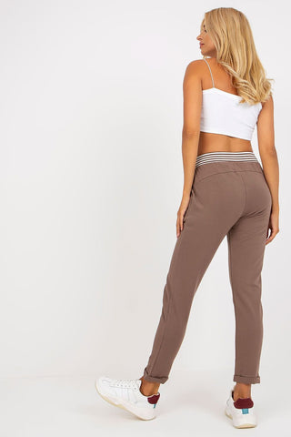 Rue Paris DrawString Stripe Accent Jogger Sweatpants - Hot Girl Apparel