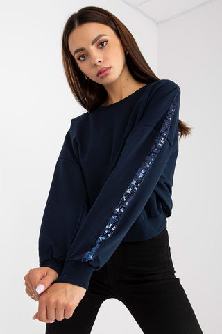 Rue Paris Sequin Sleeve Sweatshirt - Hot Girl Apparel