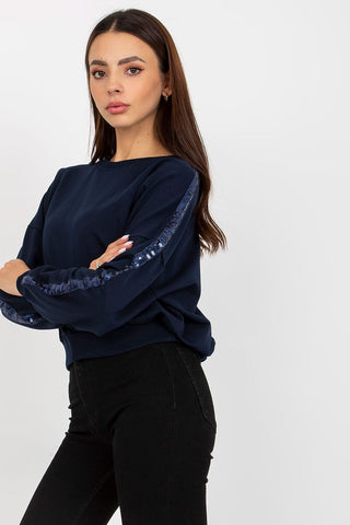 Rue Paris Sequin Sleeve Sweatshirt - Hot Girl Apparel