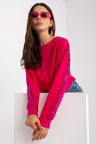 Rue Paris Sequin Sleeve Sweatshirt - Hot Girl Apparel