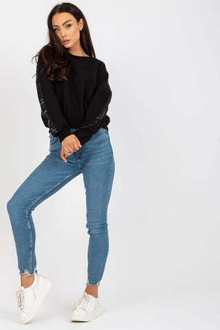 Rue Paris Sequin Sleeve Sweatshirt - Hot Girl Apparel