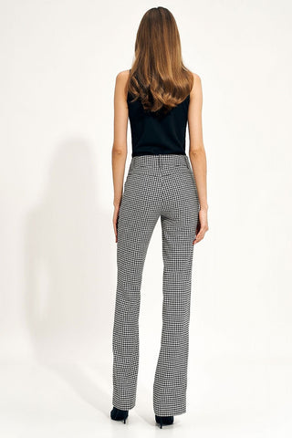 Nife Classic Fit Plaid Pants