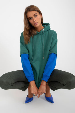 Rue Paris Contrast Sleeve Sweatshirt