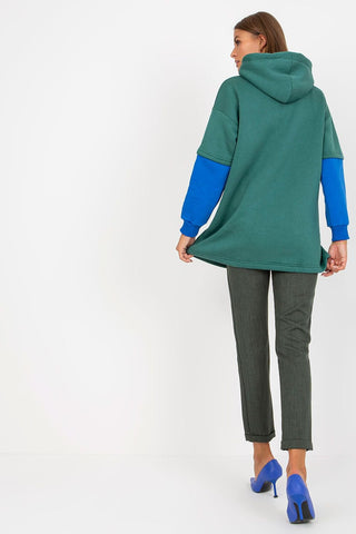 Rue Paris Contrast Sleeve Sweatshirt