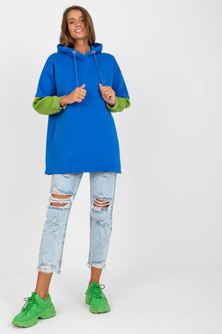 Rue Paris Contrast Sleeve Sweatshirt