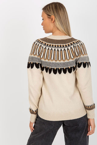 Rue Paris Fair Isle Crewneck Sweater