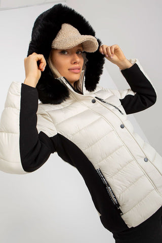 NM Fur Hood Quilted Jacket