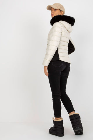 NM Fur Hood Quilted Jacket