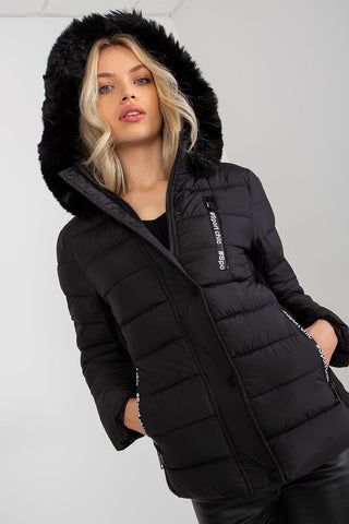 NM Fur Hood Quilted Jacket