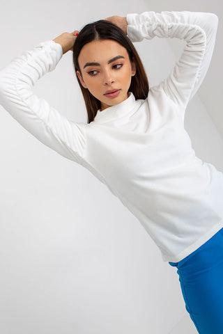 Rue Paris Ruched Long Sleeve Velour Mock Neck Top - Hot Girl Apparel