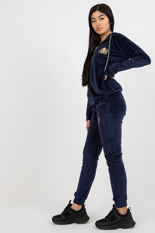 Relevance Embroidered Queen Velour Zip Up Hoodie and Jogger Set - Hot Girl Apparel