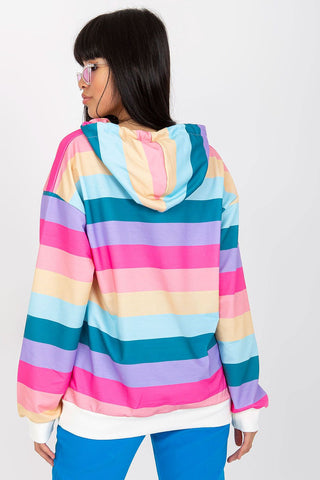 Rue Paris Colorful Striped Hoodie - Hot Girl Apparel